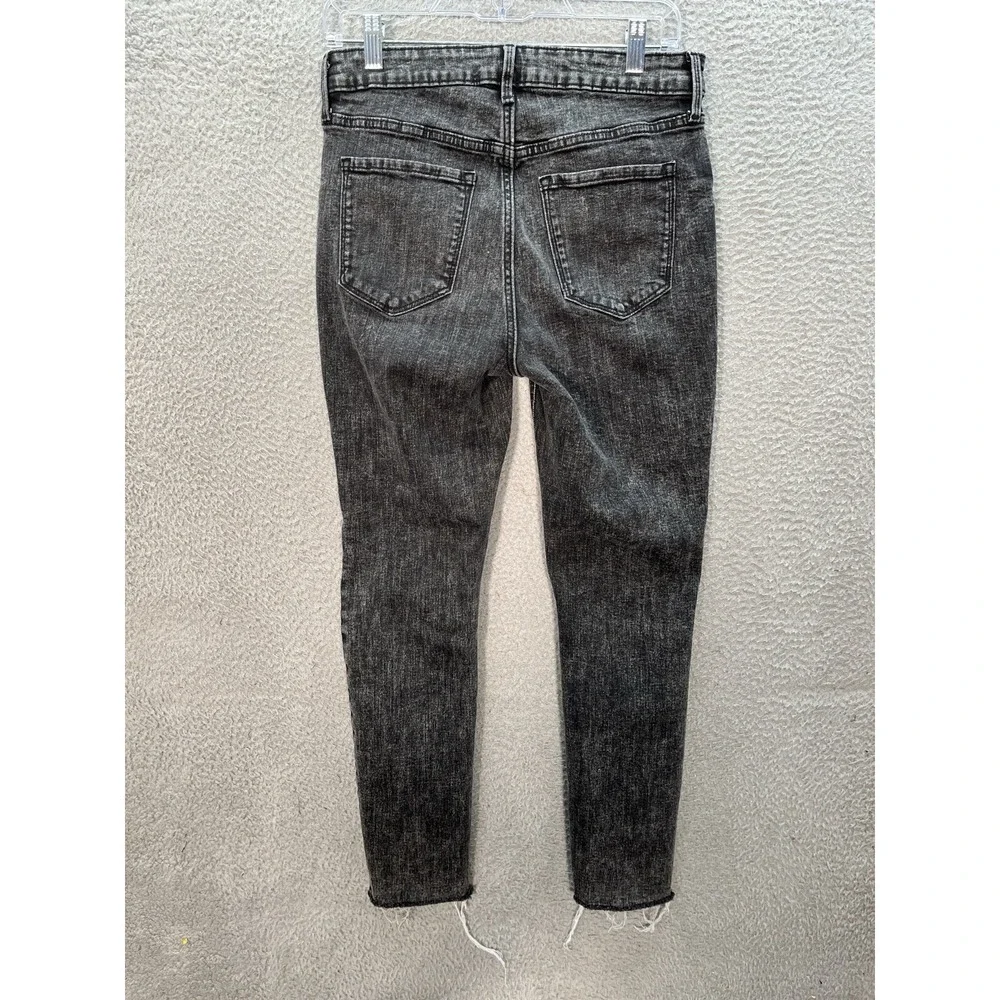 Old Navy Jeans Womens 10 Black Rock Star Super Skinny High Rise‎ Denim Preppy